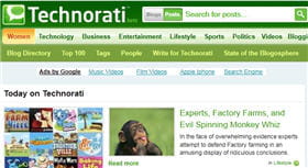 technorati fait partie des plus anciens moteurs de blogs. 