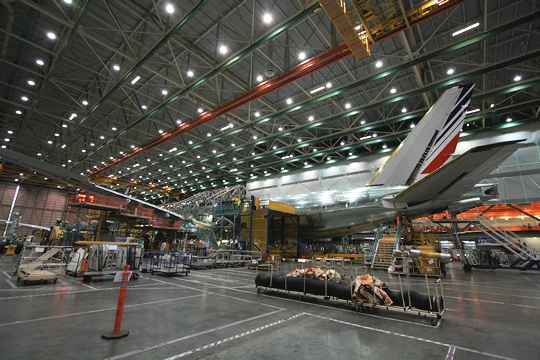 Un hangar adapté au 777