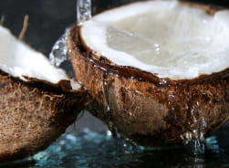 l'eau de coco, un ingrédient tendance. 
