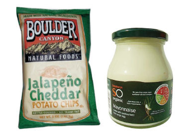 SO Organic : mayonnaise bio (Royaume-Uni) - Chips élaborées à partir d'ingrédients naturels (Taïwan)