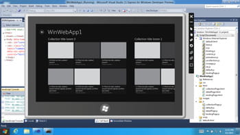 visual studio demeure l'environnement de développement pivot pour windows 8. 